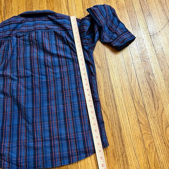 The North Face Shirt Mens Small Long Sleeve Plaid Button Performance Blue - Picture 9 of 9
